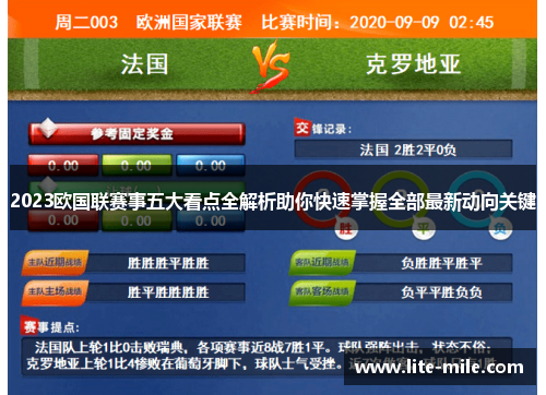 2023欧国联赛事五大看点全解析助你快速掌握全部最新动向关键